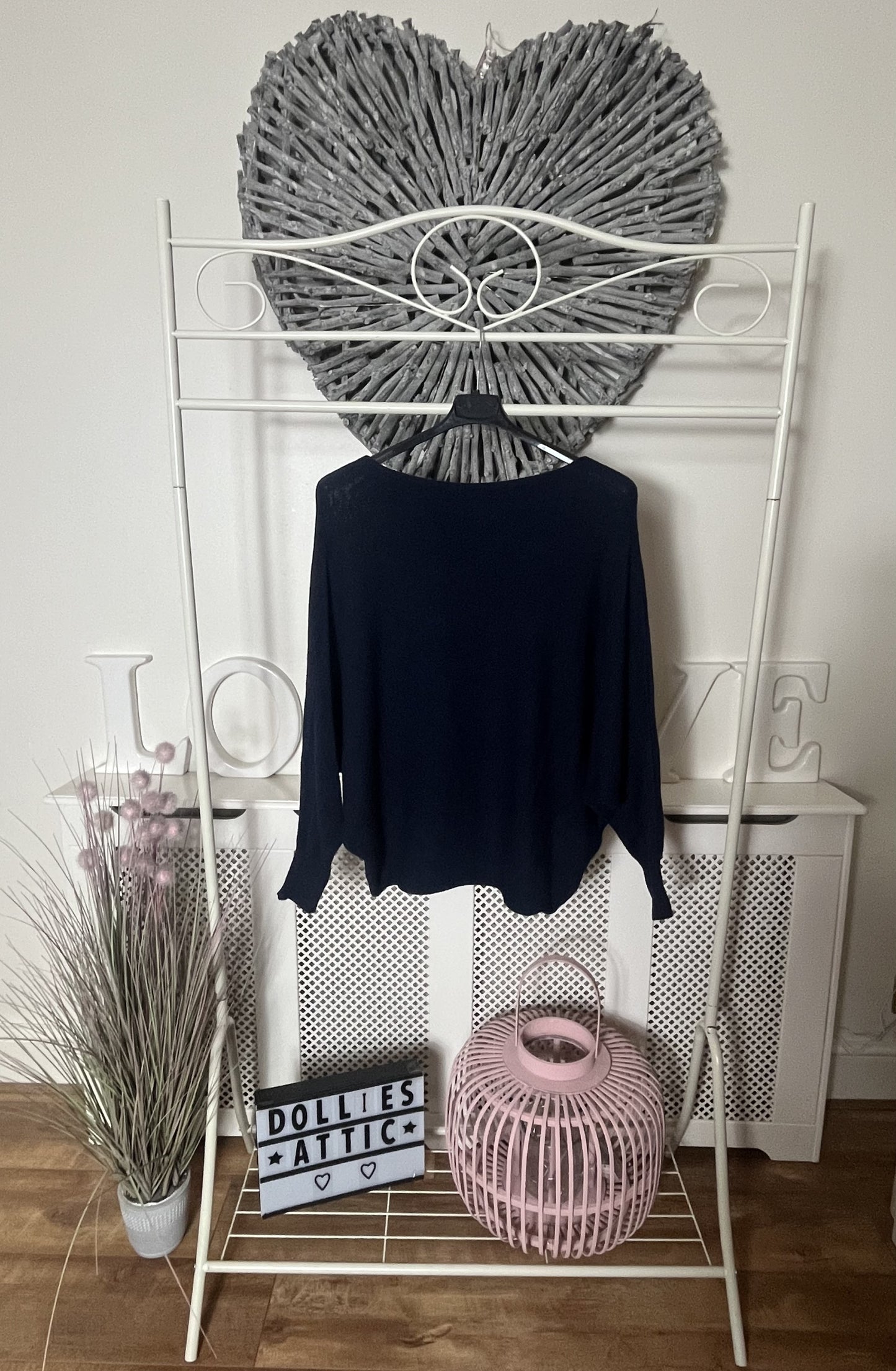 Batwing jumper-Navy blue