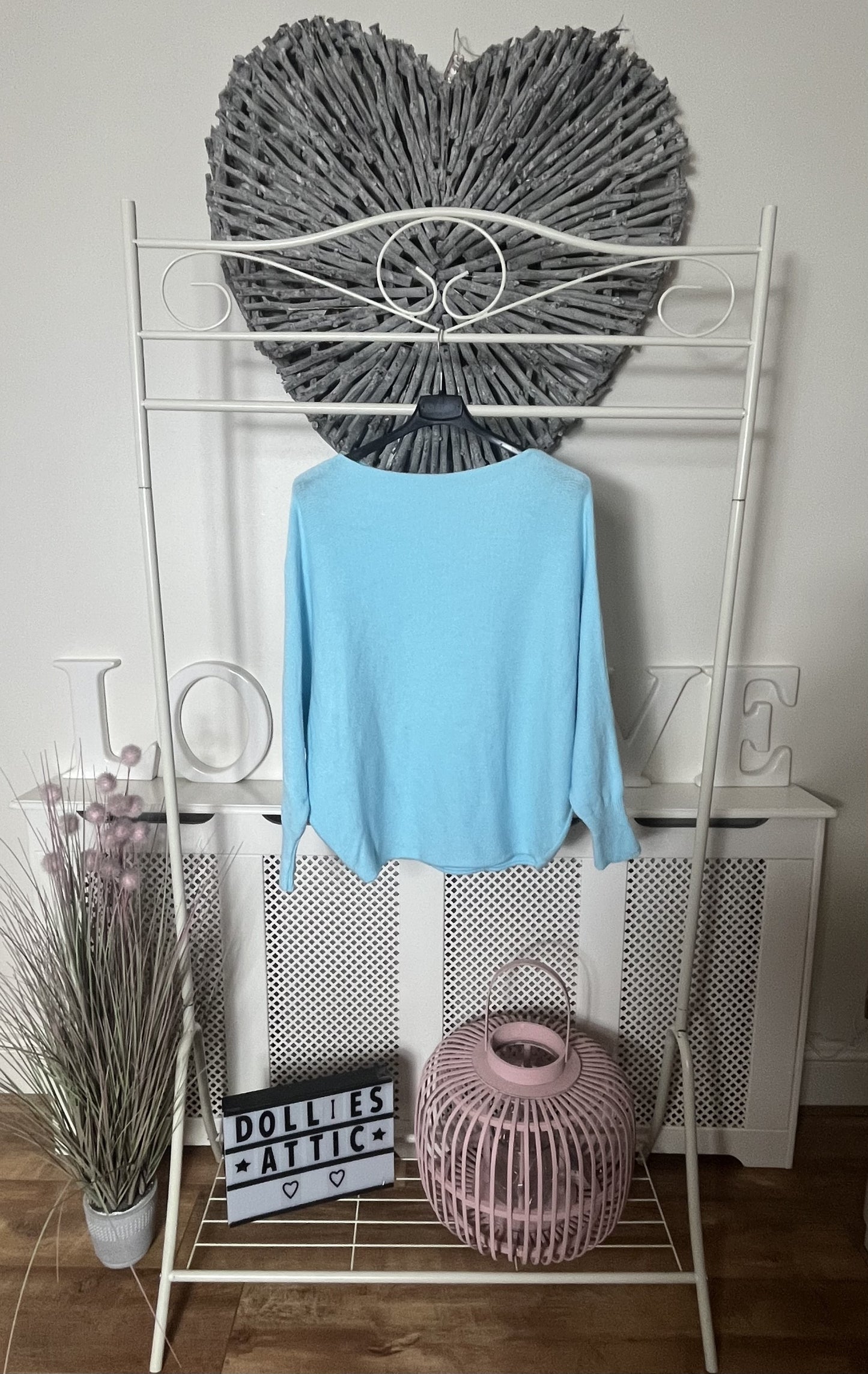 Batwing jumper-Baby blue