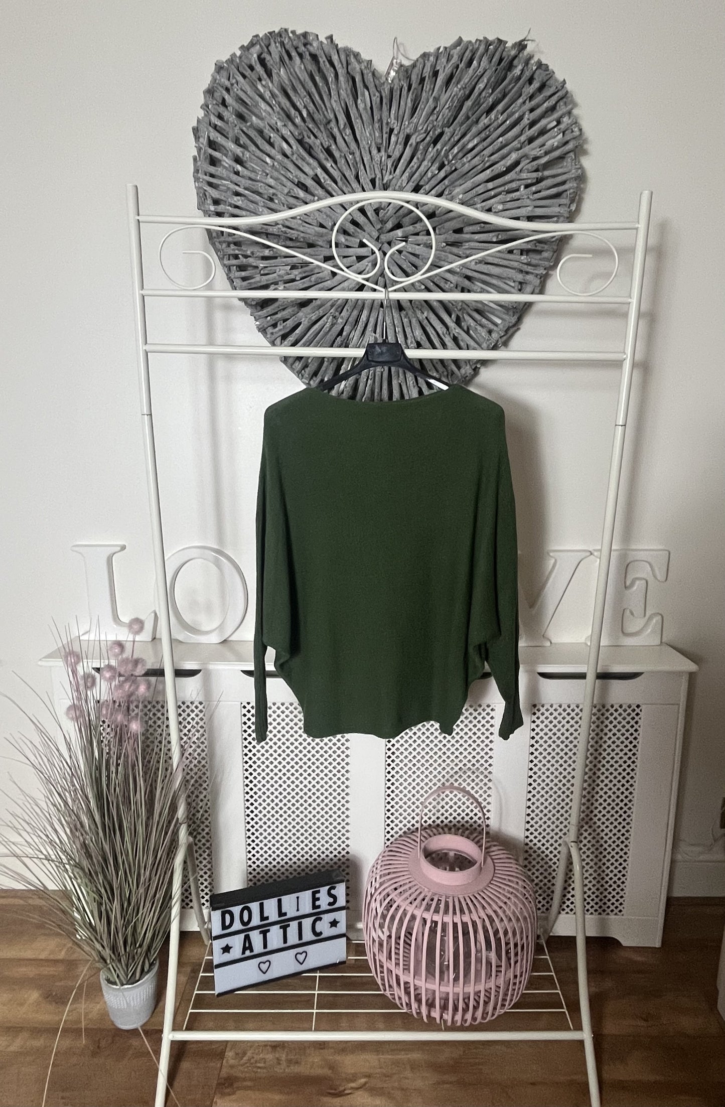 Batwing jumper-Dark oliver