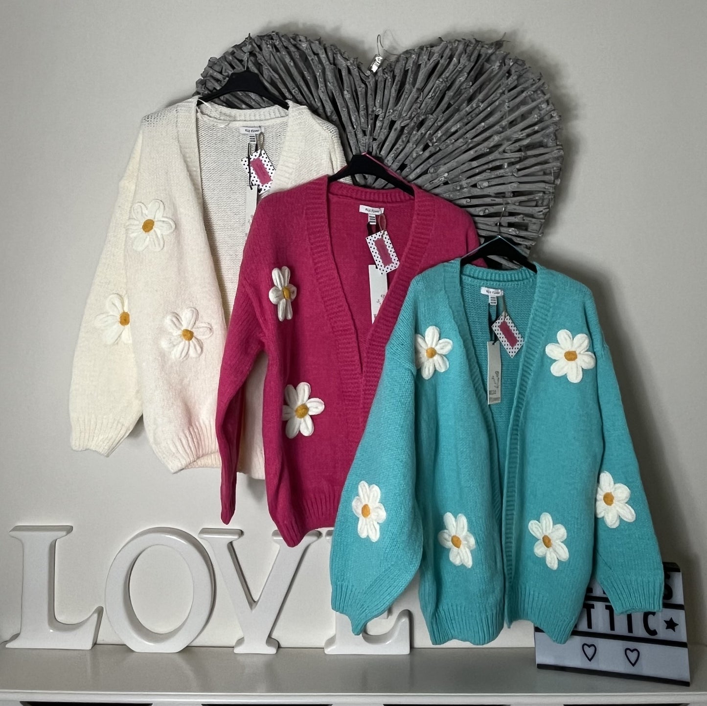 Daisy cardigan - turquoise