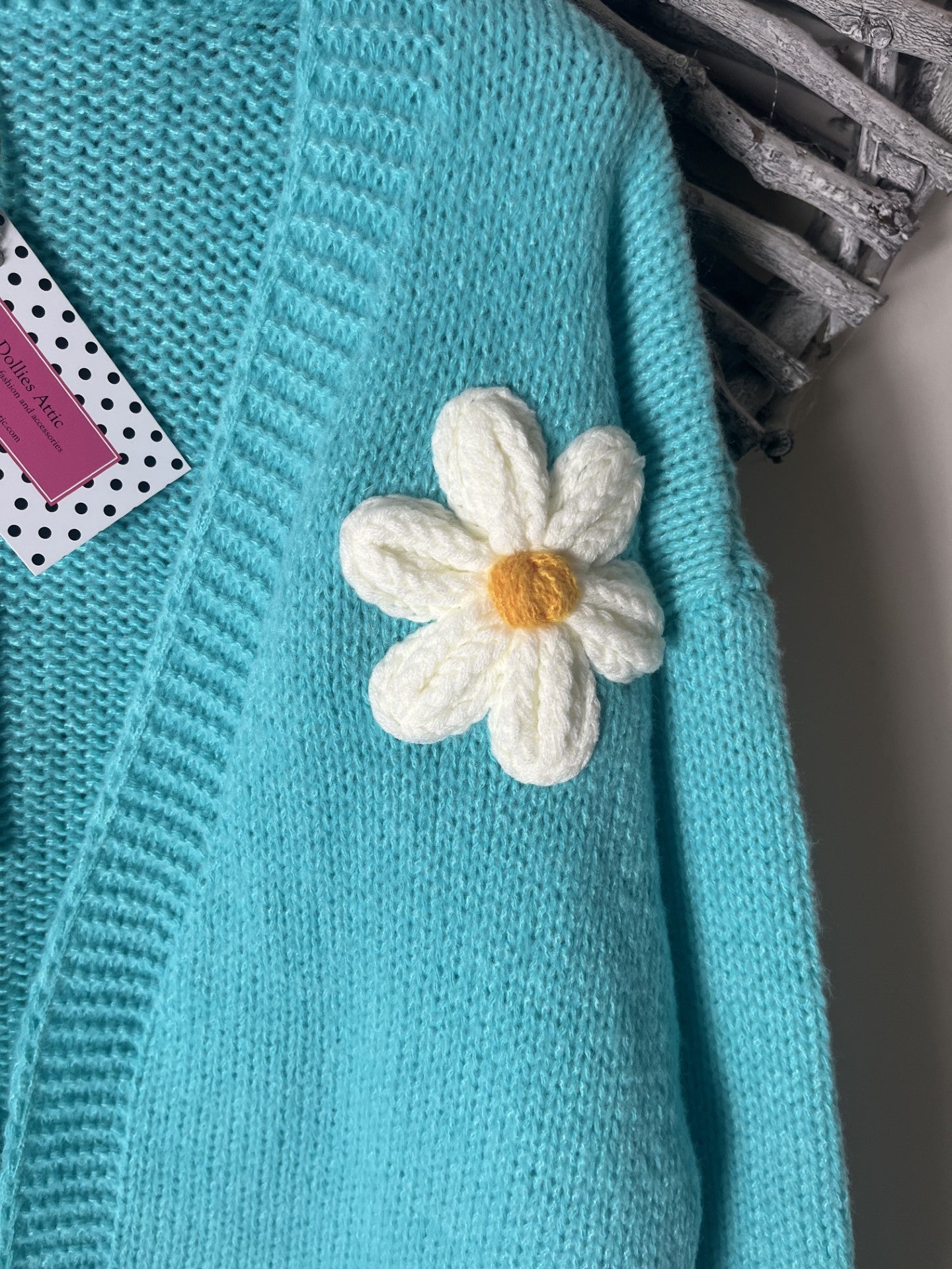Daisy cardigan - turquoise