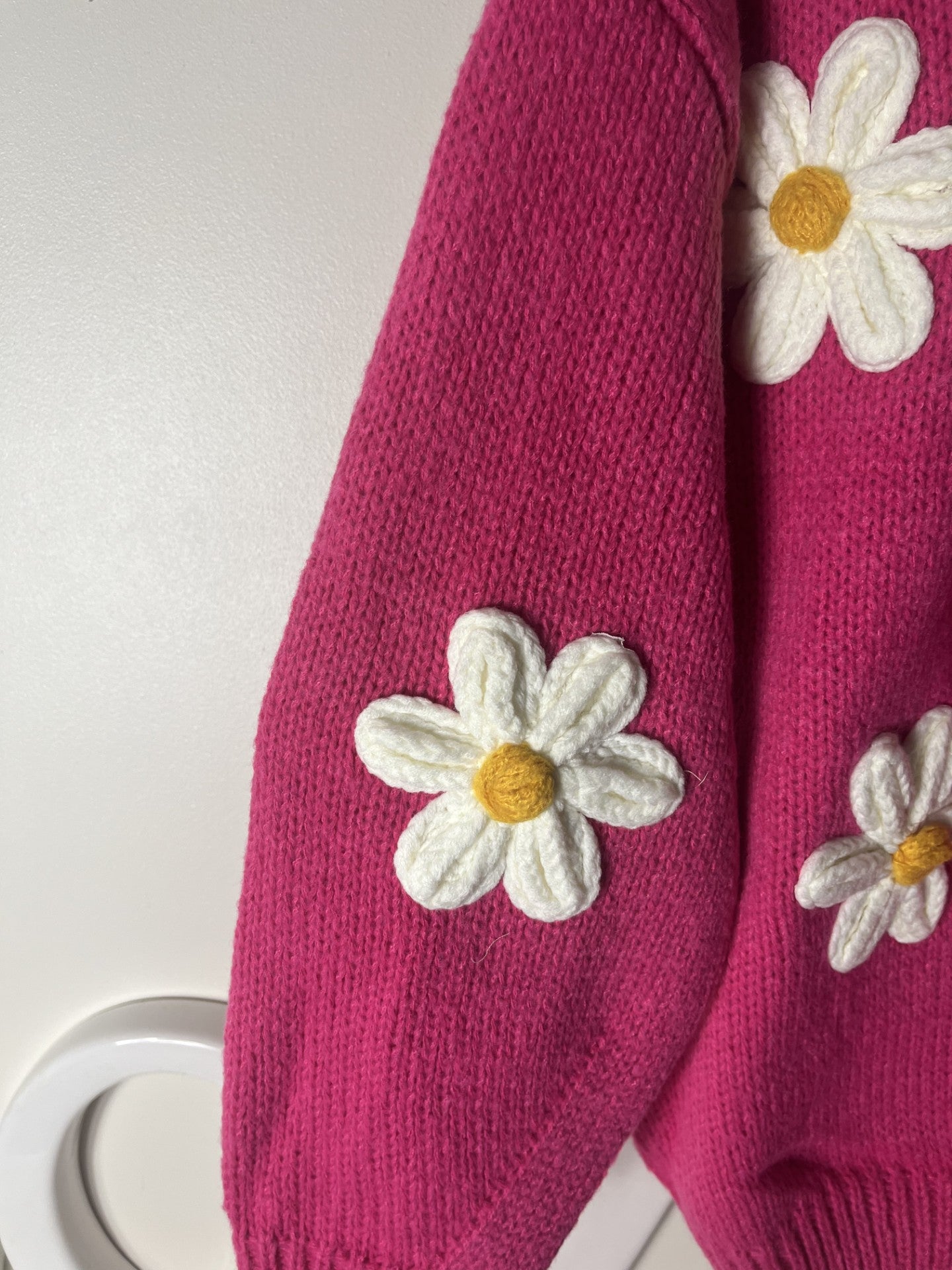 Daisy cardigan - fuchsia