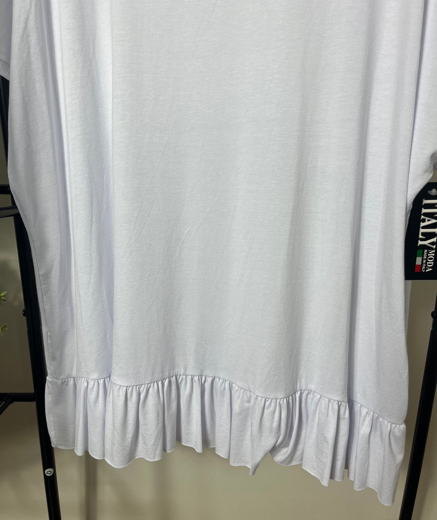 White frill t-shirt top