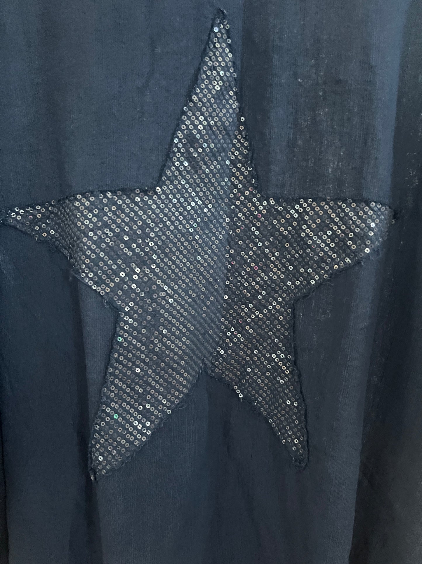 Navy sequin star oversized top