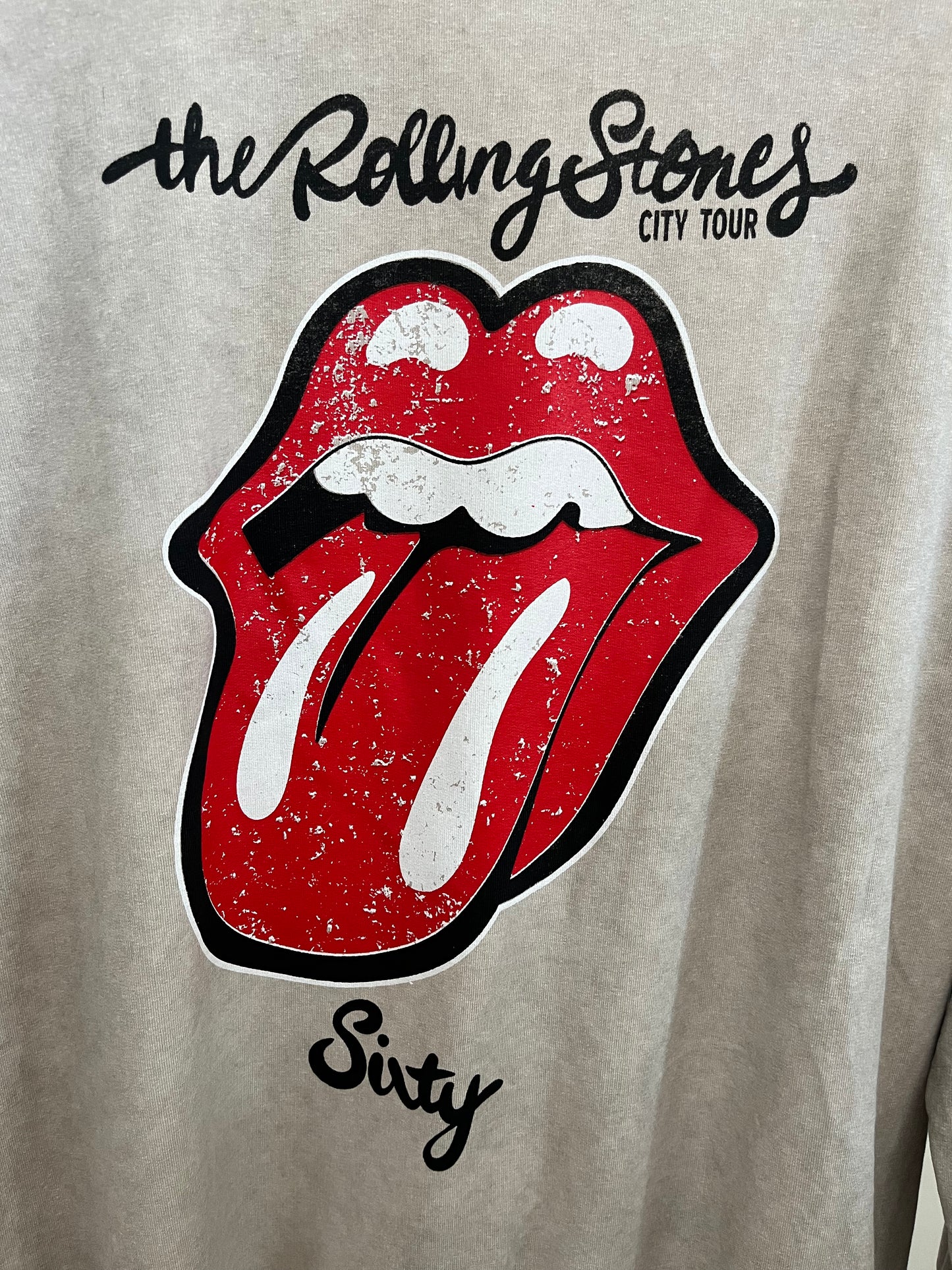 Beige rolling stones sweatshirt