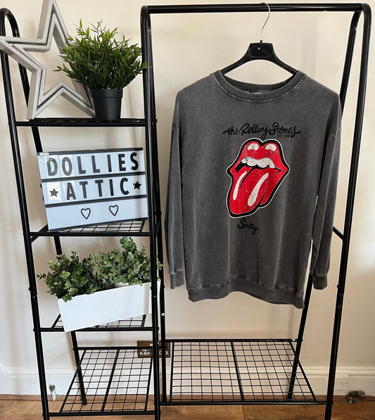 Charcoal rolling stones sweatshirt