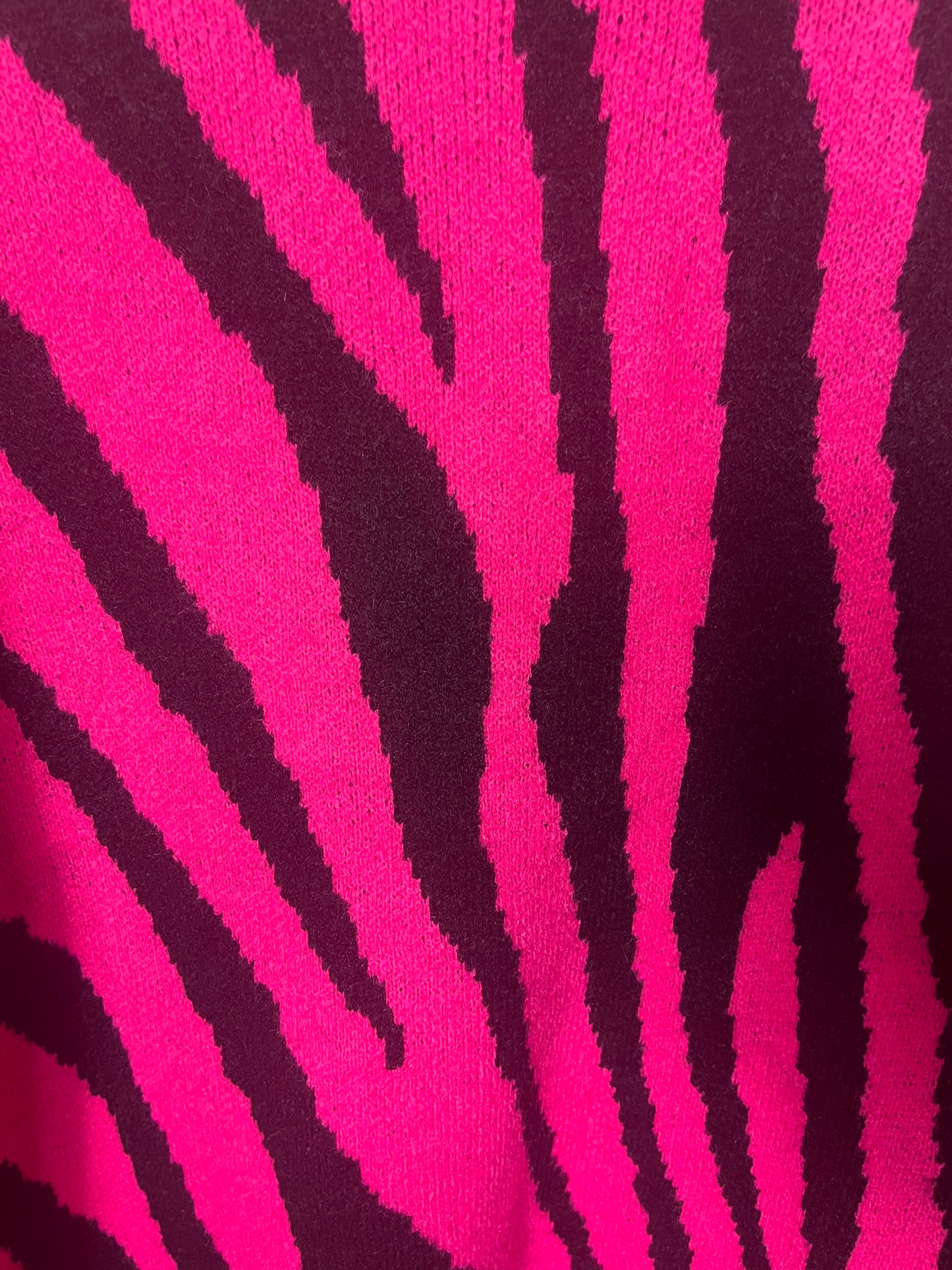 Fuchsia zebra print jumper